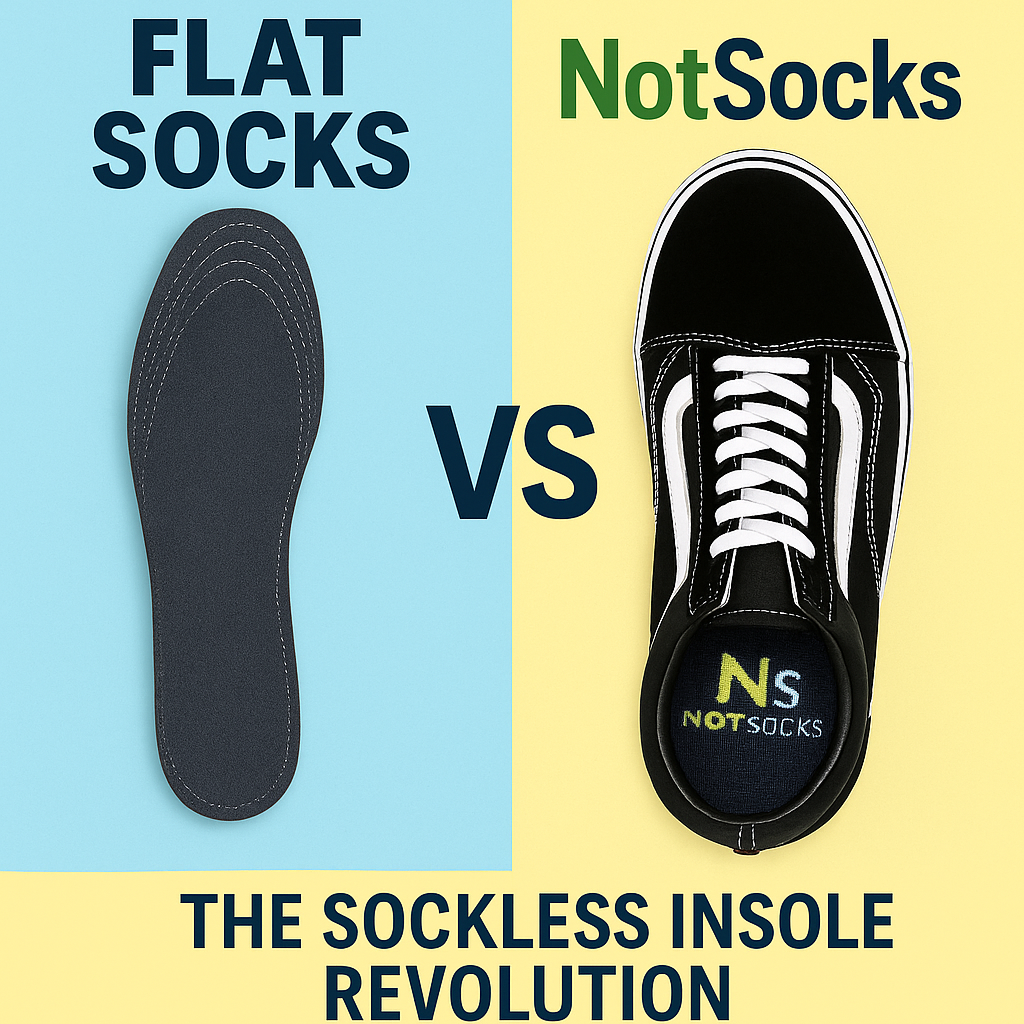 Flat Socks vs NotSocks Insole Socks