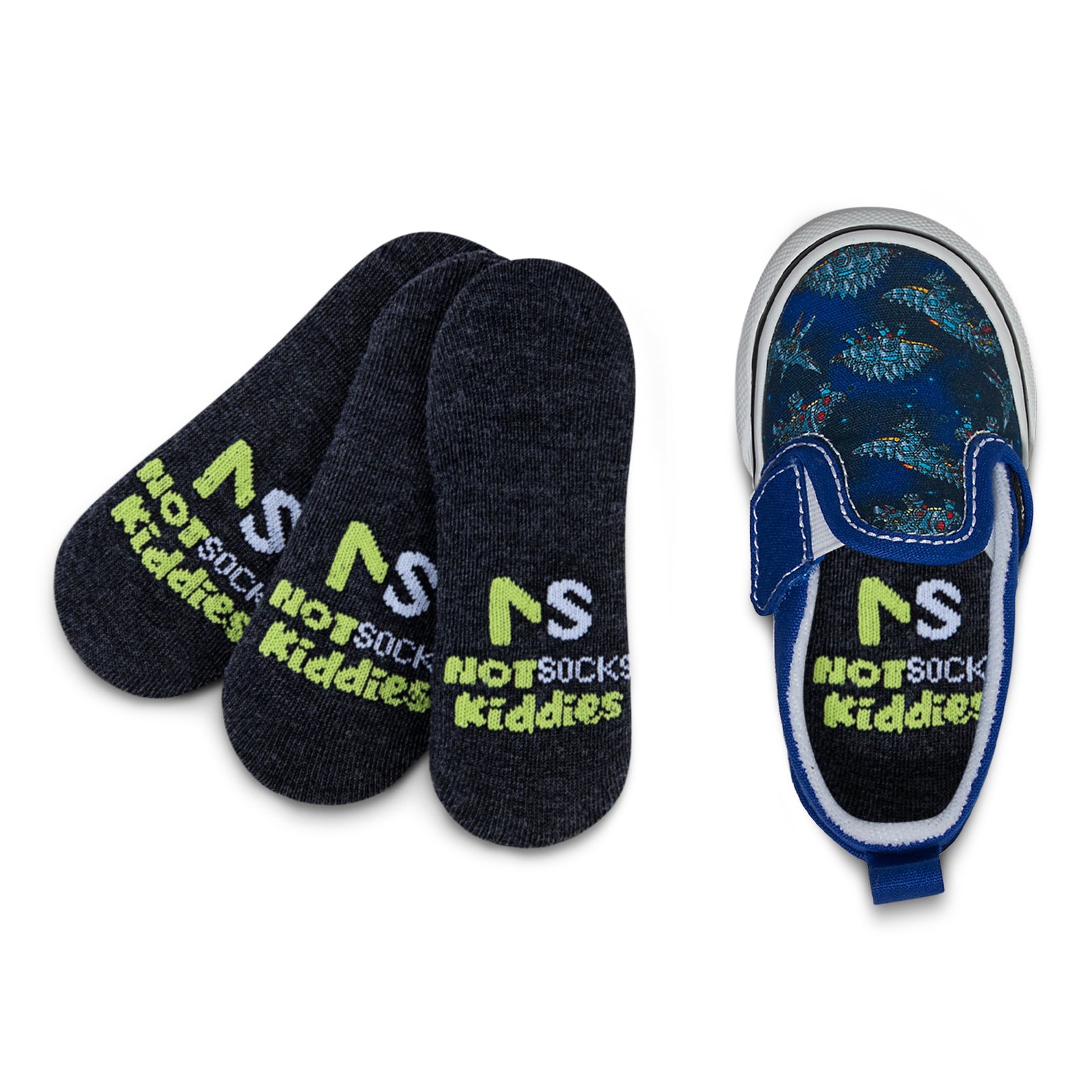 NotSocks Kids 3-pack black