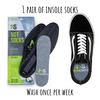 1-Pack NotSocks™ Adults Men Women - Sockless Insole Sneaker Socks Real No Show Sock