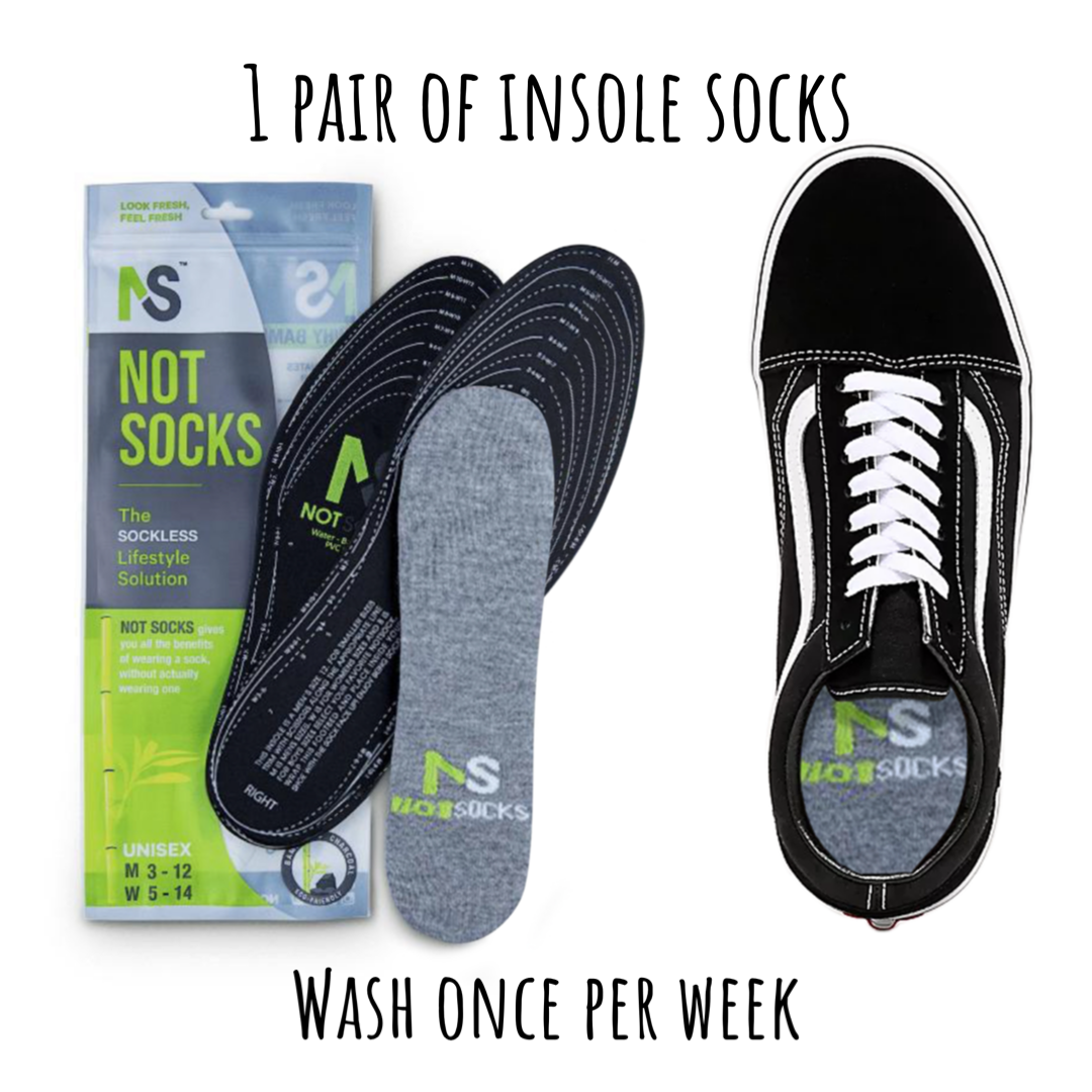 NotSocks 1-pack sockless insole socks for men and women – Flat Socks alternative for sneakers
