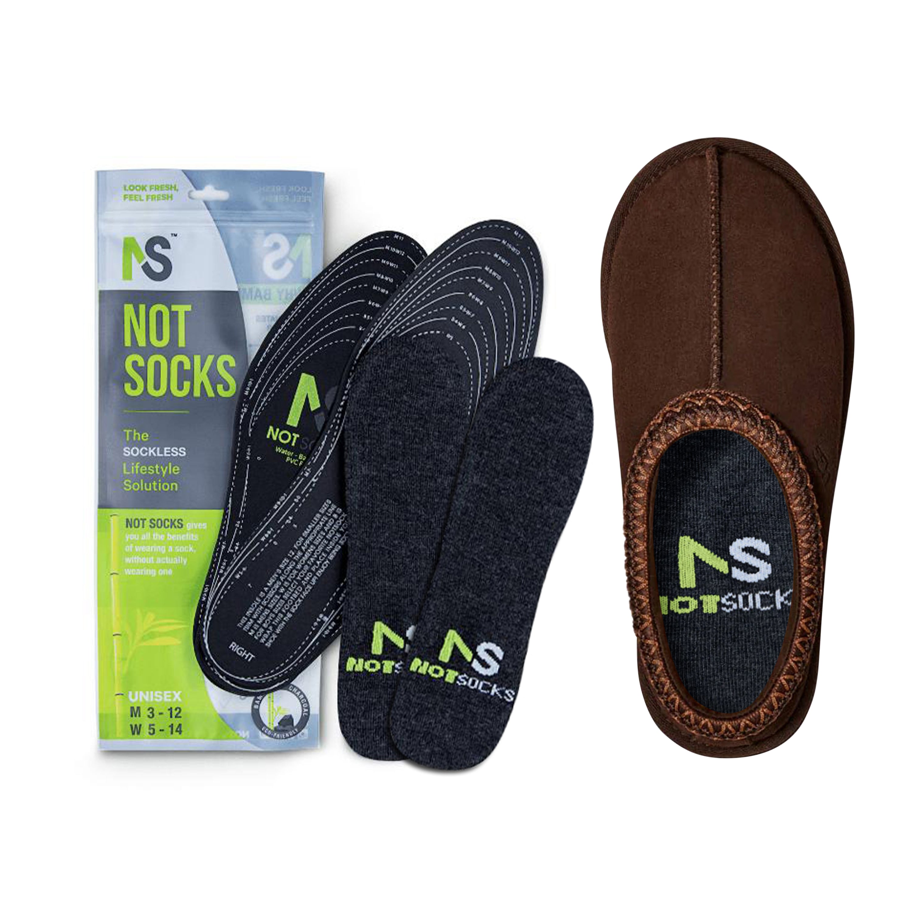 NotSocks 2-pack sockless insole socks for men and women – Flat Socks alternative for sneakers
